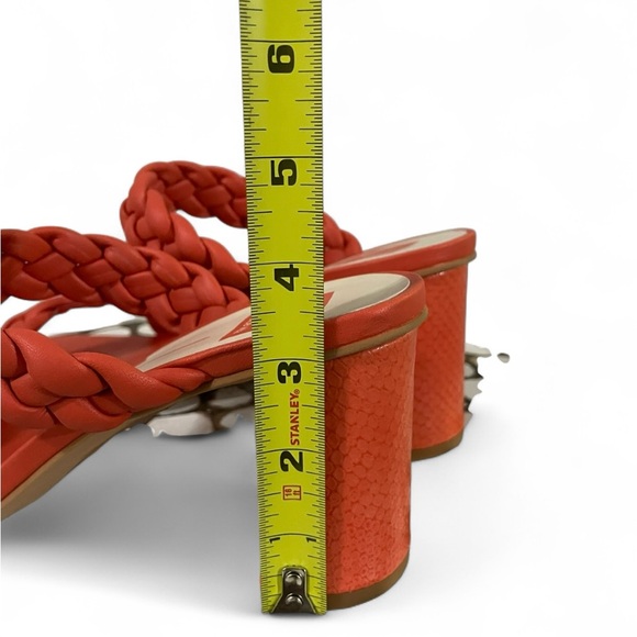 Dolce Vita Paily Persimmon Stella Braided Leather Block Heel Sandals 11 - Picture 8 of 8